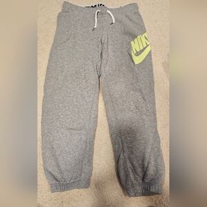 Nike Gray and Lime Green Joggers